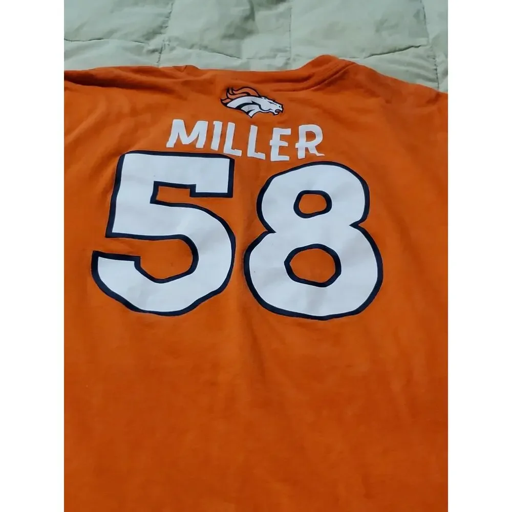 Denver Broncos Von Miller #58 Youth XL 14/16 Orange NFL Team Apparel T Shirt